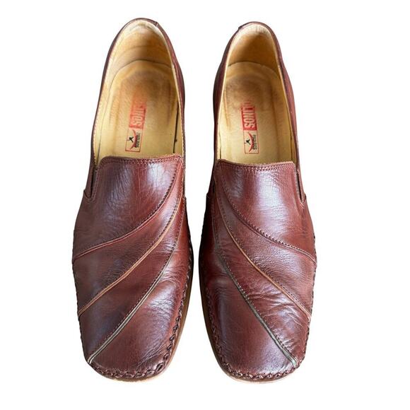 Pikolinos Shoes - Pikolinos Gandia Women's Brown Leather Slip-On Loafers Size EU 39/ US 8.5-9